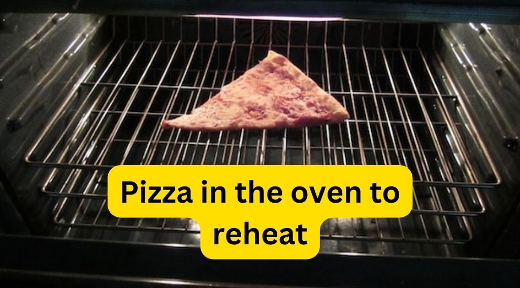 Pizza in the oven to reheat